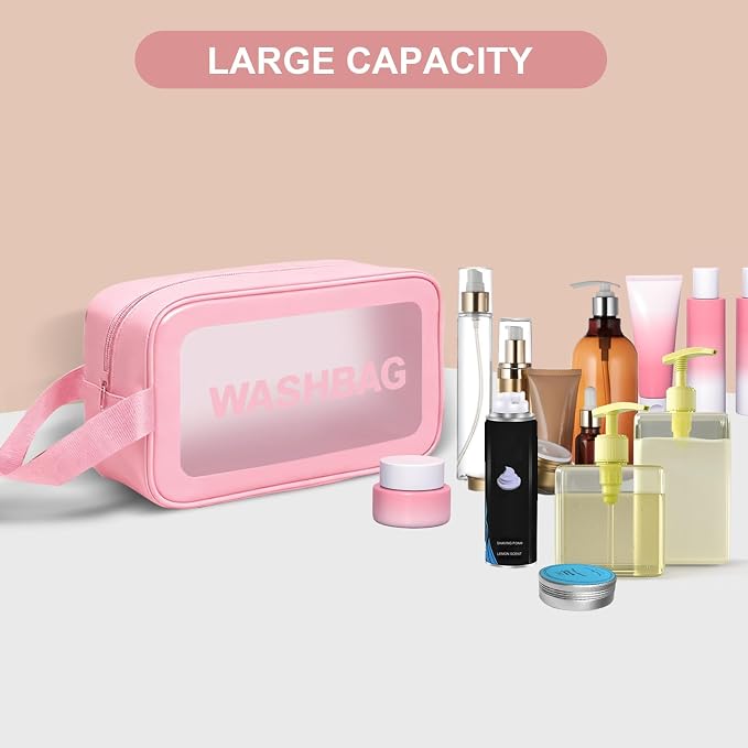 Suruid Gym Bag for Women Men, Travel Duffle Bag Large Capacity Carry On Weekender Bag With Shoe Compartment Gym Tote Dry Wet Separation Duffel Bag with Makeup Bag, Pink