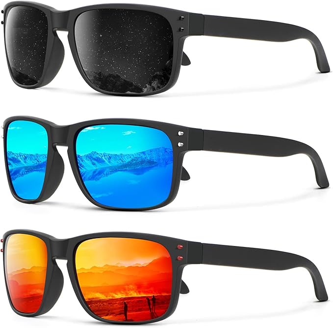 KALIYADI Polarized Sunglasses for Men and Women Vintage Style Sun Glasses for Fishing Running Driving with UV Protection