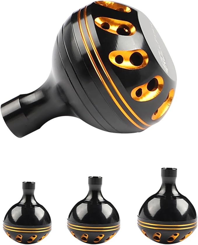 Aluminum Alloy Reel Handle Knob, 3 Sizes Replacement for Fishing Reels, Rust-Resistant