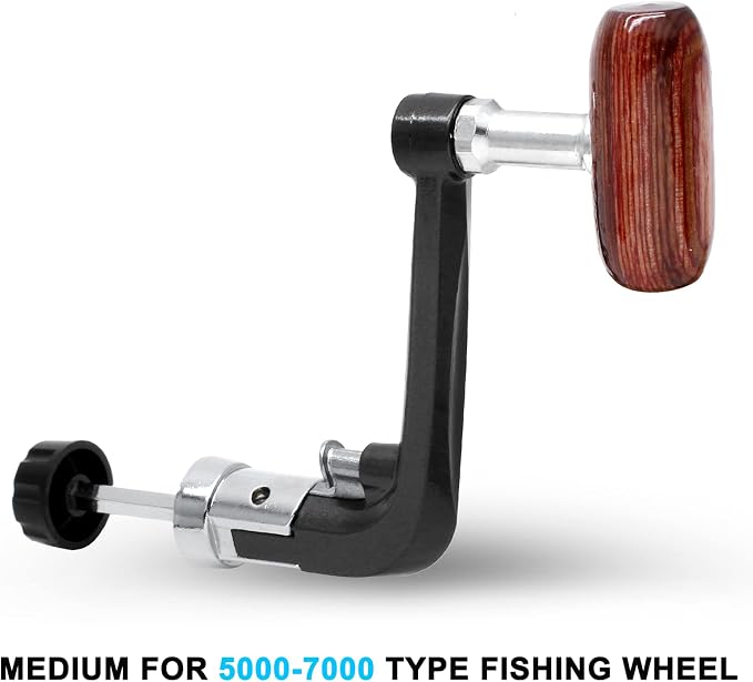 Jiozermi 4 Pcs Plastic Fishing Reel Power Handle, Fishing Reel Rotary Knob, Power Handle for Reel Replacement Grip Parts, for Fishing Reels 5000-7000 Series
