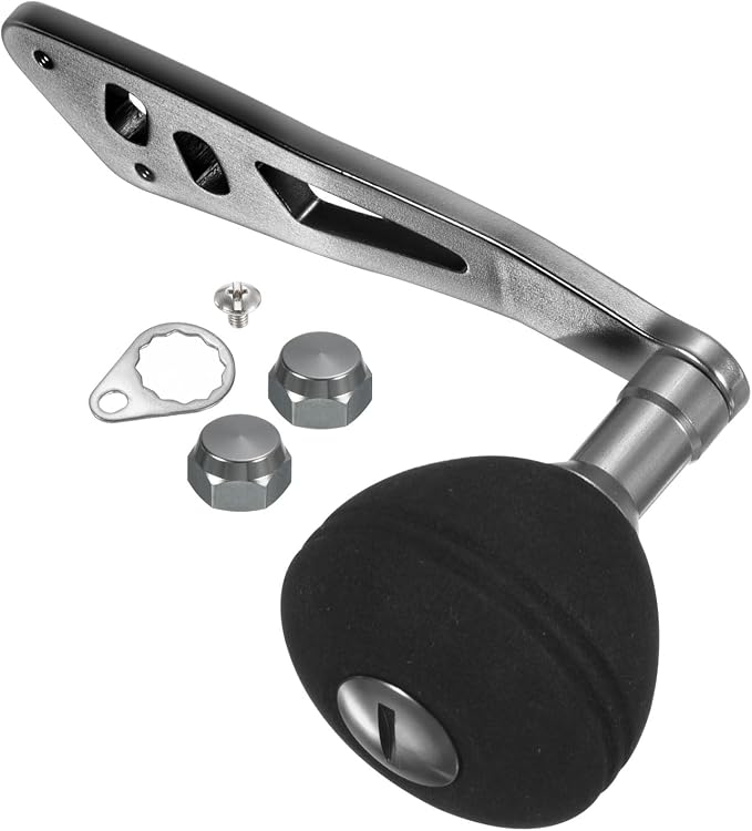 PATIKIL Baitcasting Power Handle, Metal Fishing Reel Handle EVA Knob Grip Replacement Parts for Rocker Arm Accessories