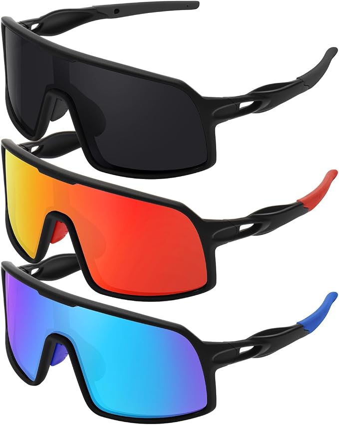 SEKKAF Polarized Sports Sunglasses for Men and Women Cycling Glasses UV Protection Goggles for Mountain Bike Running Fishing