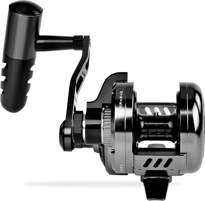 Jigging Reel Conventional Reels - Lever Drag Saltwater Heavy Duty Deep Ocean Big Game Offshore Round Aluminum Trolling Reel - Black Saltwater Jigging Fishing Reels