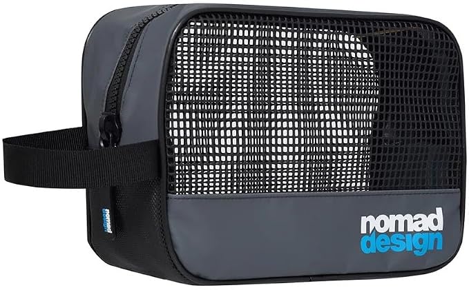 Nomad Design Splash Bag – Waterproof Wash‑Down Lure Bag with Drainage Mesh, Heavy‑Duty Zip & Mesh Window, Large