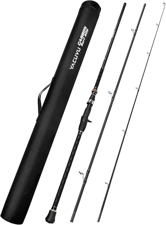 PROBEROS Surf Fishing Rod - Casting Spinning Fishing Rods with Tube(Case) 3 Piece 9'/10'/11'/12' Carbon Saltwater Travel Surf Spinning Rods