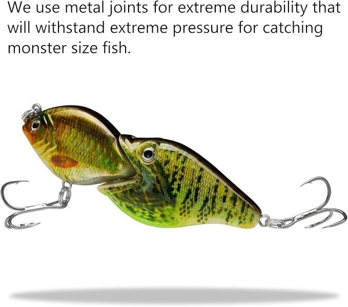 BASSROCK Fish Group Single Jointed Swimbait Bass Fishing Lure Hard Bait 3.5” 11/16oz