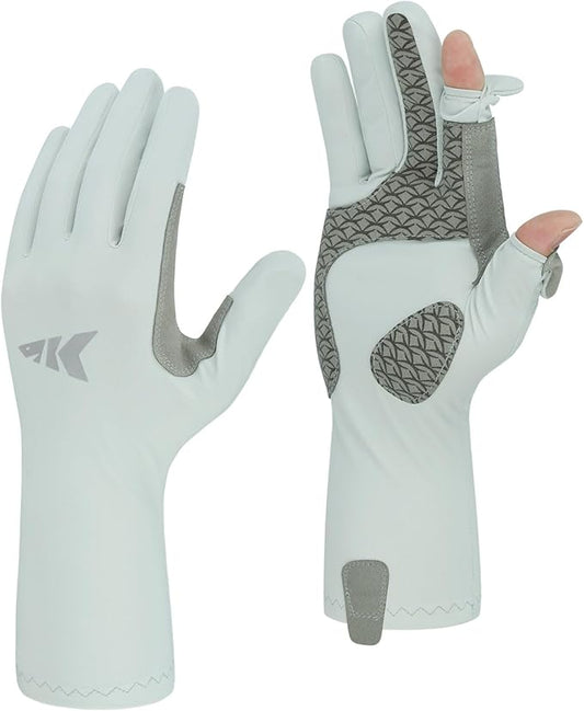 KastKing Sol Armis Pro UPF50+ Fishing Gloves-Quick-Dry, Full Finger & 3/4 Fingerless Sun Protection Gloves Men Women for Outdoor