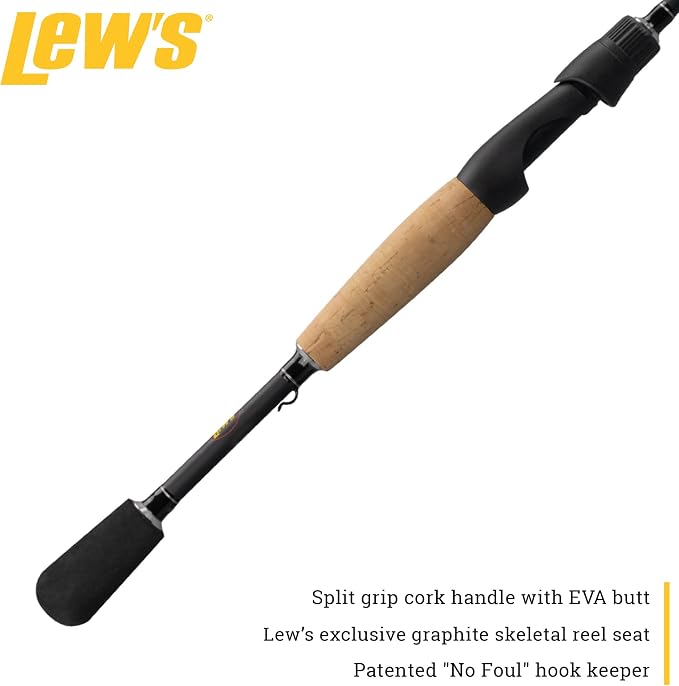 Lew's American Hero Tier 1 Casting Fishing Rod, HM50 Graphite Blank with Stainless Steel Guides, Split Grip EVA Handle, Multicam