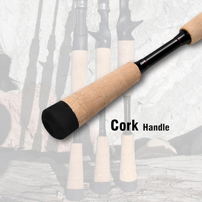 Fiblink 4 Pieces Travel Casting Rod Carbon Baitcasting Fishing Rod Portable Fishing Rod Baitcaster