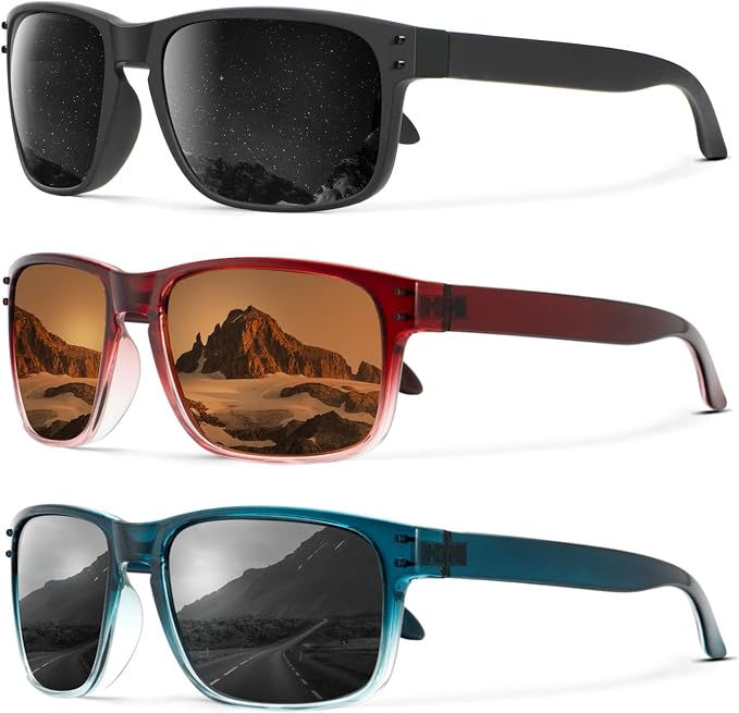 KALIYADI Polarized Sunglasses for Men and Women Vintage Style Sun Glasses for Fishing Running Driving with UV Protection
