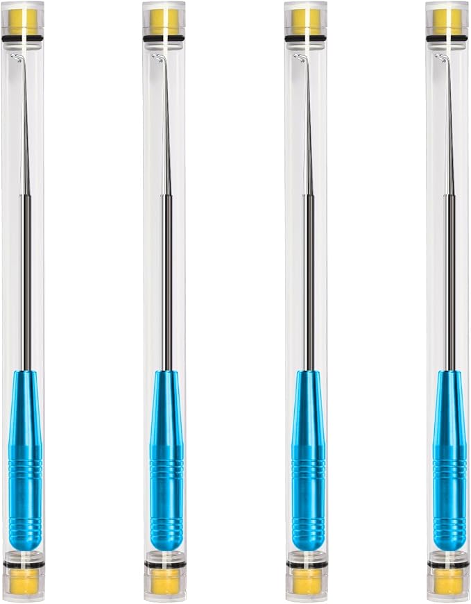 Fish Hook Remover Tool,Fishing Hook Quick Removal Device,Fishing Gear Security Extractor Equipment Kits for Adult,Hook Extractor Accessories Tools with Storage Tube,4Pcs