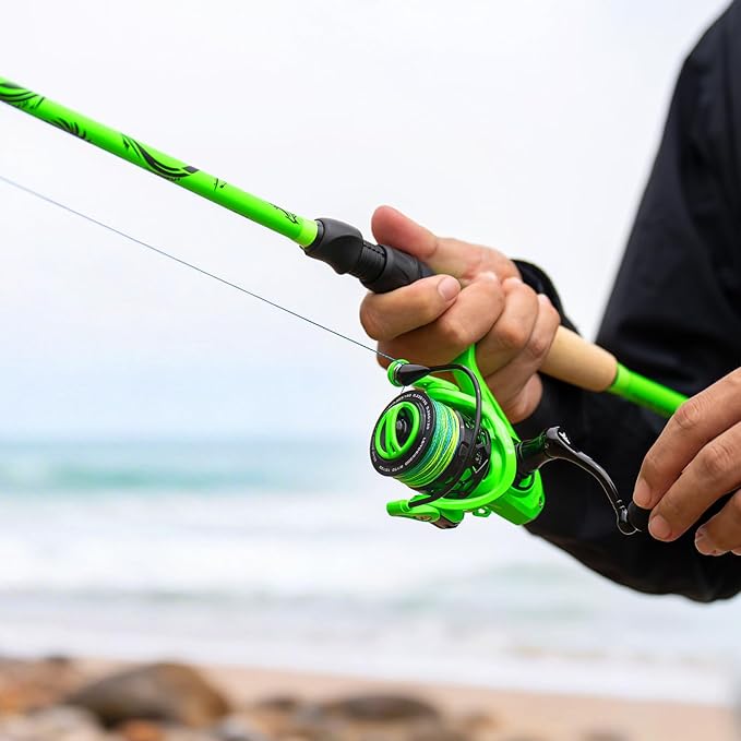 KastKing Zephyr Dual-Tip Fishing Rod and Reel Combo,Spinning & Baitcaster Combo,Dual Tips Section for Different Powers,IM6 Graphite 2-Piece Rod with Extra Tip,Sensitive & Powerful,Freshwater Fishing