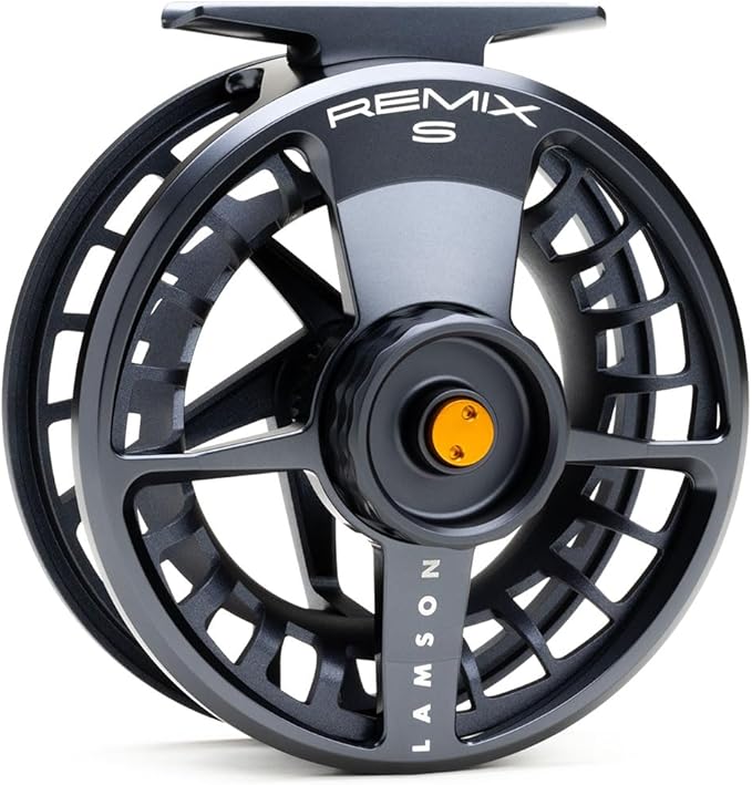 Lamson Remix S-Series Fly Reel 3-Pack (1 Reel & 2 spools with Carrying case) CNC machined Frame, Sealed Drag, 3/4/5/6/7/8/9/10 Weights