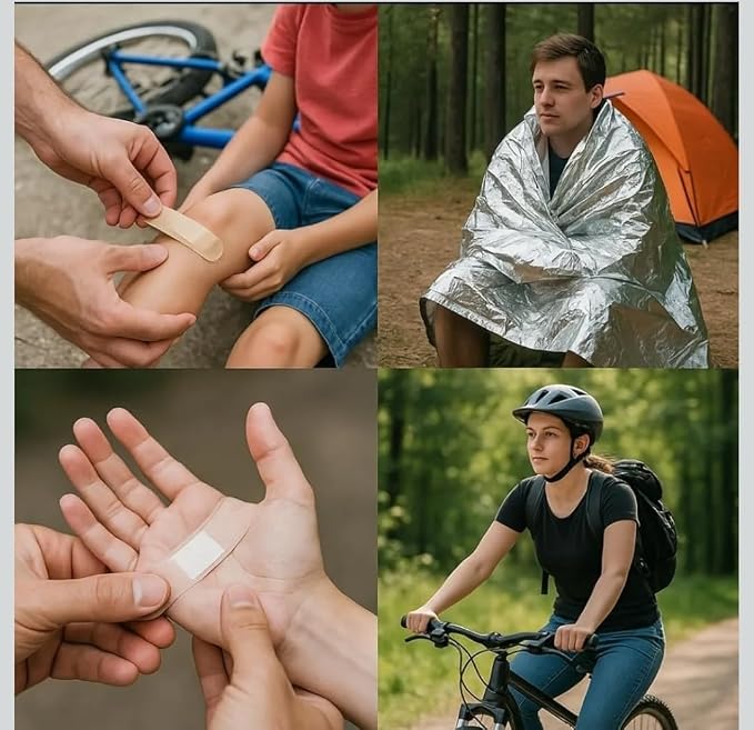 First Aid Kit & Survival First aid Kit, Includes 300 Pieces, First aid for Camping, Home, car, All Purpose kit, Emergency First aid kit, for All Activities By TRITFIT Sports