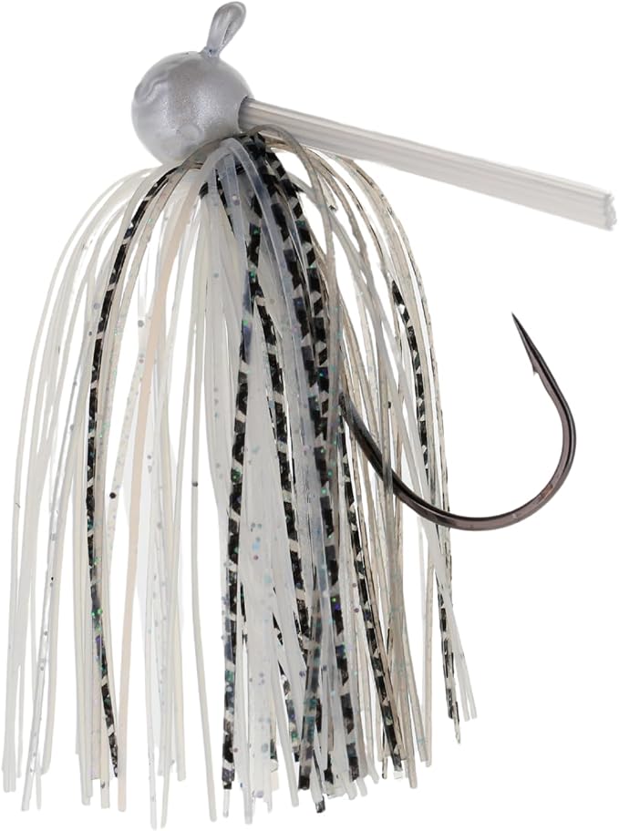 Reaction Tackle Football Jigs for Bass Fishing - Weedless Bait Design/Foot Ball Jig Head/Fishing Lures and Silicone Skirt - Also Pike, Walleye and Muskie and More (3-Pack)