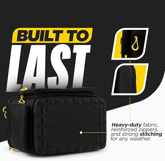 Beyond Fishing Hauler Tackle Bags - Water Resistant With Hard Molded Bottom - Perfect for Fresh Water & Salt Water Fishing Tackle Storage - Holds Tackle Boxes and Fishing Gear