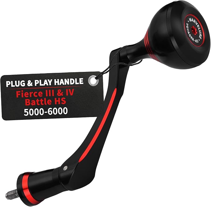 Titan Series Foldable Power Handle Compatible for Penn Fierce III IV, Battle III HS Spinning Reel (Not for Fierce Live Liner)