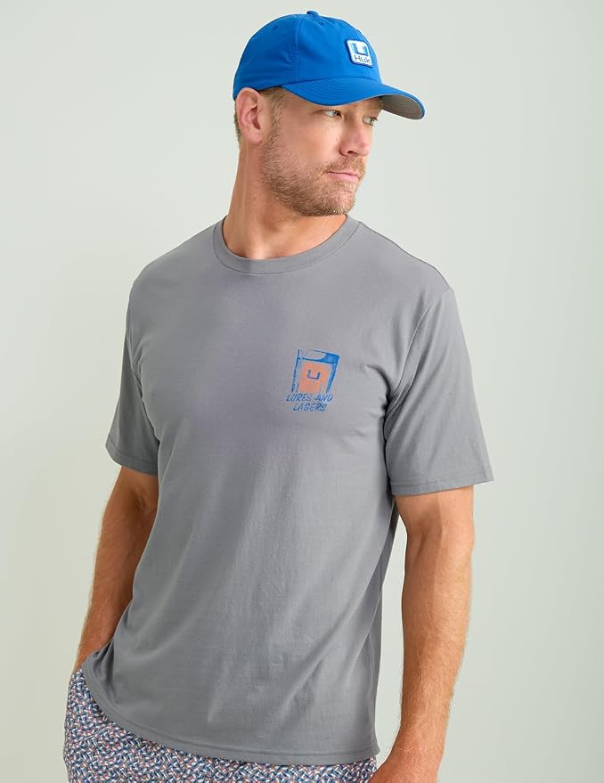 HUK Mens Performance Fishing Logo Tee, Short Sleeve T-Shirt for Men