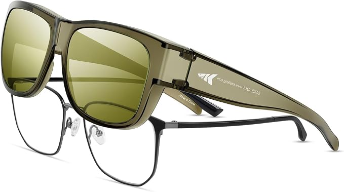 KastKing Chariton Fit-Over Polarized Wrap Around Over Sunglasses for Men and Women, Ideal for Driving Fishing Cycling Running