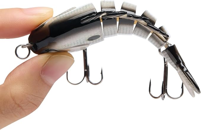 BASSDASH SwimPanfish Multi Jointed Panfish Bluegill Swimbaits Hard Topwater Bass Lures Fishing Lure Crank Saltwater 3.5in/0.85oz