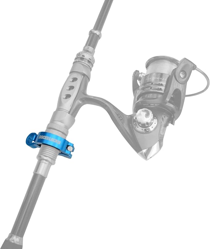 DocksLocks Fishing Rod & Reel Lock, Fishing Pole Lock for Storage, Gear, Equipment, Accessories, Rod Holder, Truck Bed, Car Rack, Piers, Boats and Marinas