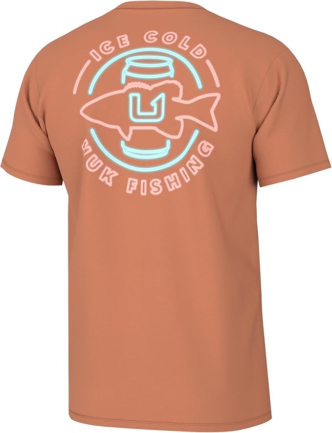 HUK Mens Performance Fishing Logo Tee, Short Sleeve T-Shirt for Men