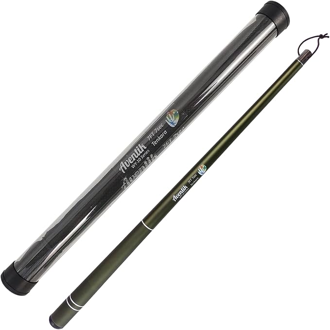 Aventik FreshStart Tenkara Rod in 7ft/8ft,Action 7:3 Complete Beginner Tenkara Rod Kit, 24T Carbon Fiber, Easy to Cast Flexible Durable Lightweight and Compact