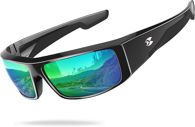 suoso Polarized Fishing Sunglasses for Men: Women UV400 Protection Wrap Around Sports Sun Glasses for Golf Driving Cycling