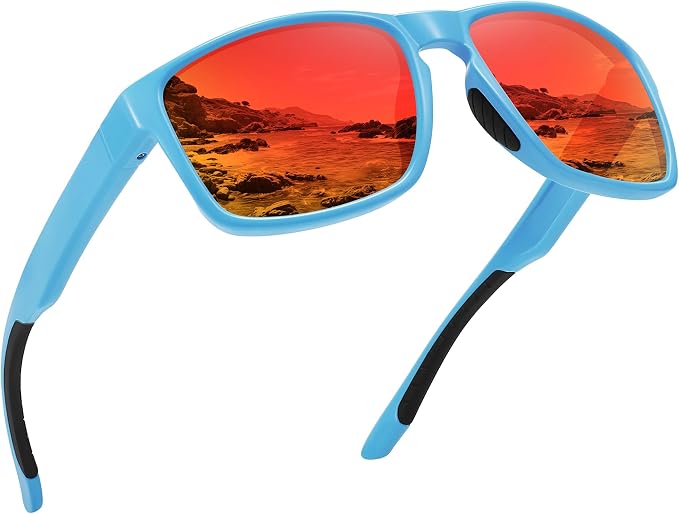 Sports Polarized Sunglasses for Men Women UV Protection Unbreakable Driving Running Fishing Hiking Sun Glasses