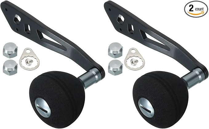 PATIKIL Baitcasting Power Handle Metal Fishing Reel Handle EVA Knob Grip Replacement Parts for Rocker Arm Accessories