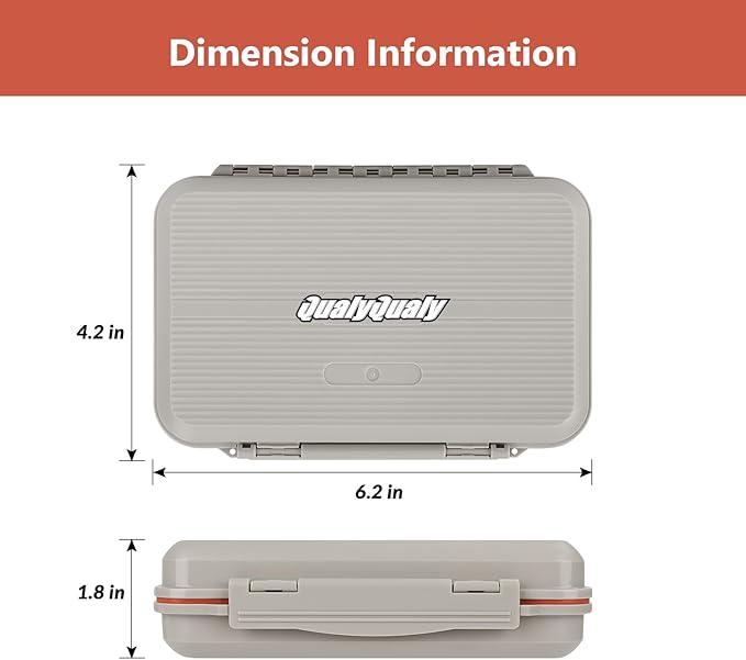 QualyQualy Fly Fishing Box, Fly Box Flies Case Jig Organizer Transparent Fly Fishing Tackle Box, Super Slim Flies Streamer Storage