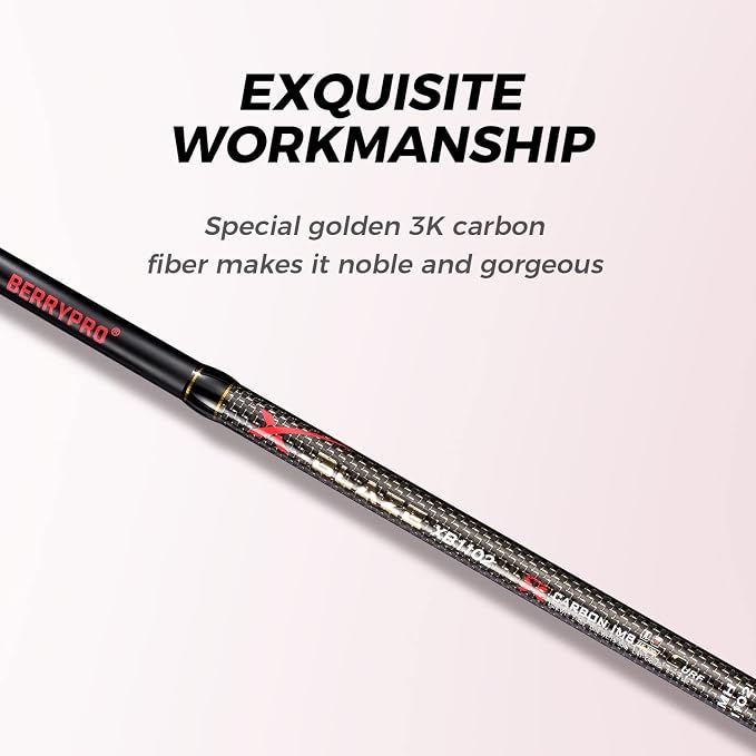 BERRYPRO Surf Rod Pure Carbon Surf Spinning Rod Graphite Surf Fishing Rod (9'/10'/11'/12')