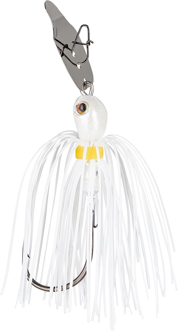 Strike King Thunder Cricket Fishing Lure, Vibrating Swim Jig, Silver Blade, 4/0 Jungle-Style Flipping Hook