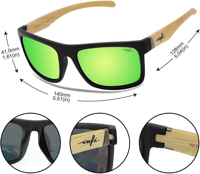 INFI Fishing Polarized Sunglasses for Men Driving Running Mirrored Glasses UV400 Protectiont
