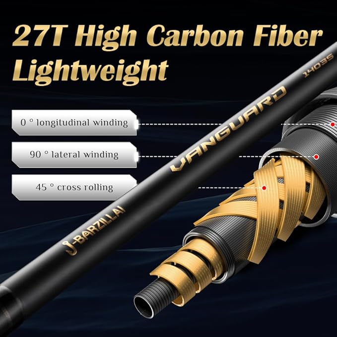 Carbon Surf Spinning Fishing Rod, Ultra-Light High-Sensitivity Graphite Pole, Saltwater/Onshore 3/4 Pieces Surf Fishing12ft 13ft 14ft 15ft Rod