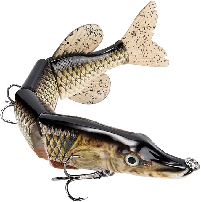 Large Multi Jointed Fishing Lures Bait,Big Giant Fishing Bass Lures,Crankbaits Swimbaits with Treble Hook