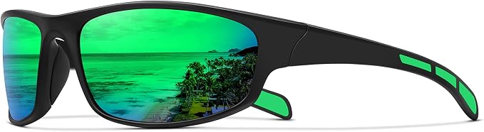 Sports Polarized Sunglasses for Men Women Wrap Around Sun Glasses Fishing Cycling Driving Running UV Protection