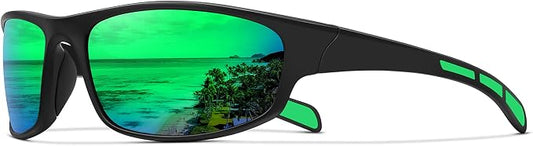 Sports Polarized Sunglasses for Men Women Wrap Around Sun Glasses Fishing Cycling Driving Running UV Protection