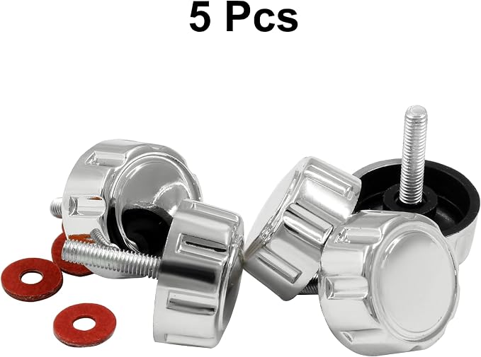 Fishing Reel Handle Screw Caps,Black Fishing Reel Handle Nut, Fishing Spining Reel Knob Screw for Handle Grip