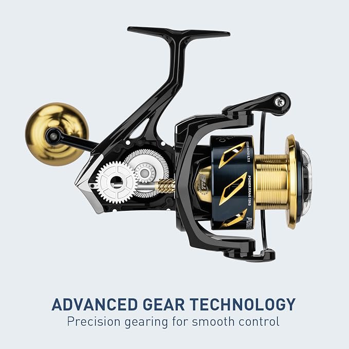 THKFISH Powerful Metal Spinning Fishing Reel, Carbon Fiber 26 LBs Max Drag - 8+1BB Surf Spinning Fish Reel for Saltwater Rell Freshwater Rell 5000/6000