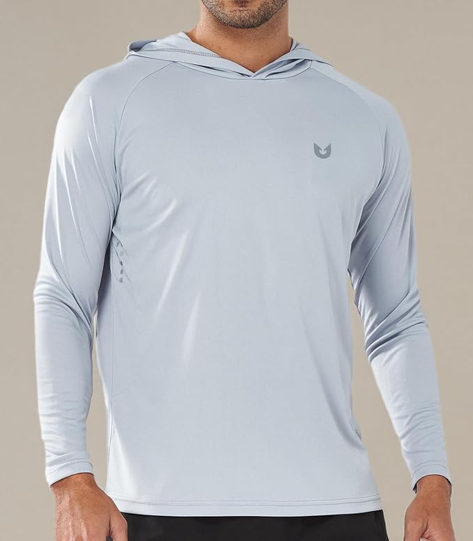 NORTHYARD Men's UPF 50+ Rash Guard Hoodie Long Sleeve Sun Protection Shirt Fishing Swim Beach Hiking Quick Dry Lightweight