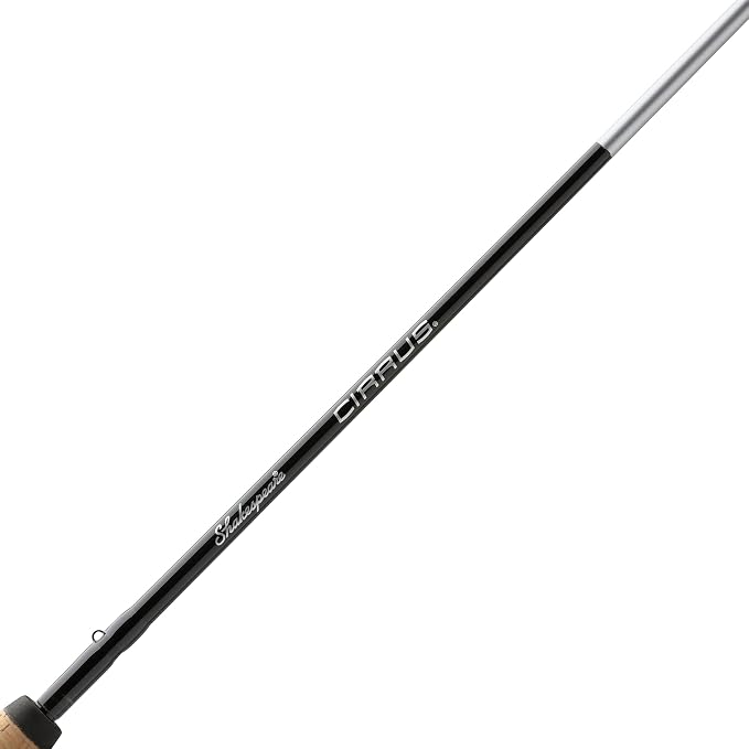 Shakespeare Cirrus 6'6" Spinning Fishing Rod and Reel Combo, 2-Piece Graphite Rod Blank, Size 30 Spinning Reel, Pre-Spooled with Monofilament Fishing Line