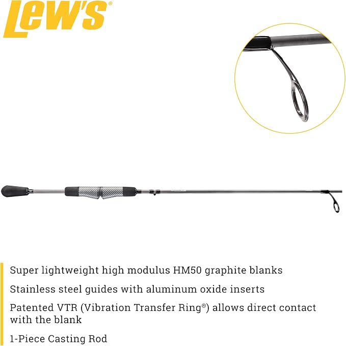 Lew's American Hero Tier 1 Casting Fishing Rod, HM50 Graphite Blank with Stainless Steel Guides, Split Grip EVA Handle, Multicam