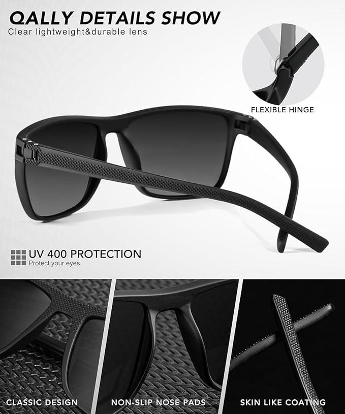 Polarized Sunglasses Men, Mens Sunglasses Polarized UV protection Lightweight Sun Glasses for Driving Fishing Golf