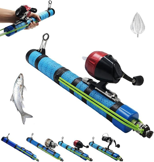 SUFFUSE Fishing Rod, Portable Catapult Lure Fishing Tools, Saltwater and Freshwater Great Gear for Traveling