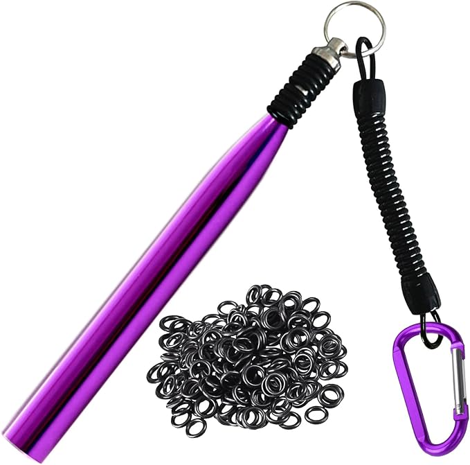 Wacky Rigging Tool, Fishing Bait Rigs, Wacky Rig Ring Tool with 70PCS Worm O-Rings, Wacky Worm Kit for Senko Neko Finesse Stick Soft Baits