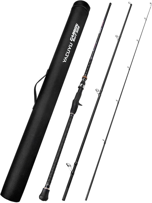 PROBEROS Surf Fishing Rod - Casting Spinning Fishing Rods with Tube(Case) 3 Piece 9'/10'/11'/12' Carbon Saltwater Travel Surf Spinning Rods