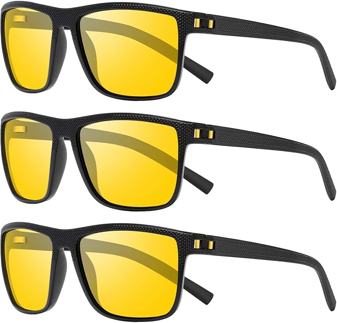 Square Polarized Sunglasses for Men and Women Lightweight Frame Sun Glasses with UV Protection