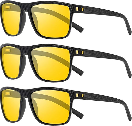 Square Polarized Sunglasses for Men and Women Lightweight Frame Sun Glasses with UV Protection