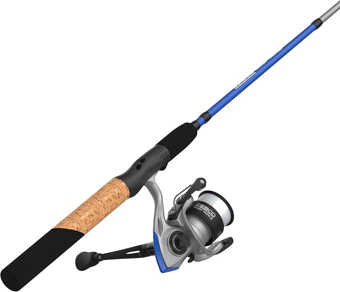 Zebco Ready Tackle Spinning Combo, 5-Foot 6-Inch, 2-Piece Fishing Rod, Size 30 Reel, 8-Pound Line, 29-Piece Tackle Kit